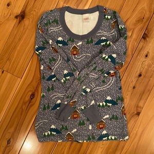 Pajama Top snowy Cottages Women’s Size S